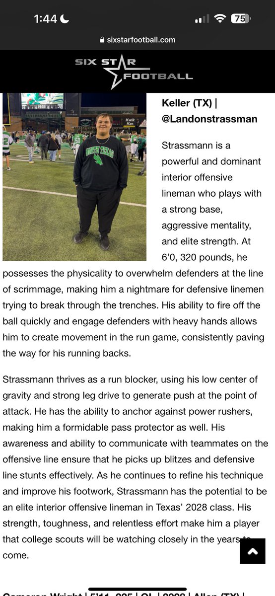 Thank you for the shout out from <a href="/sixstarfootball/">Six Star Football | PLUS+</a> <a href="/HoelzerJohn/">John hoelzer II, MS</a>
