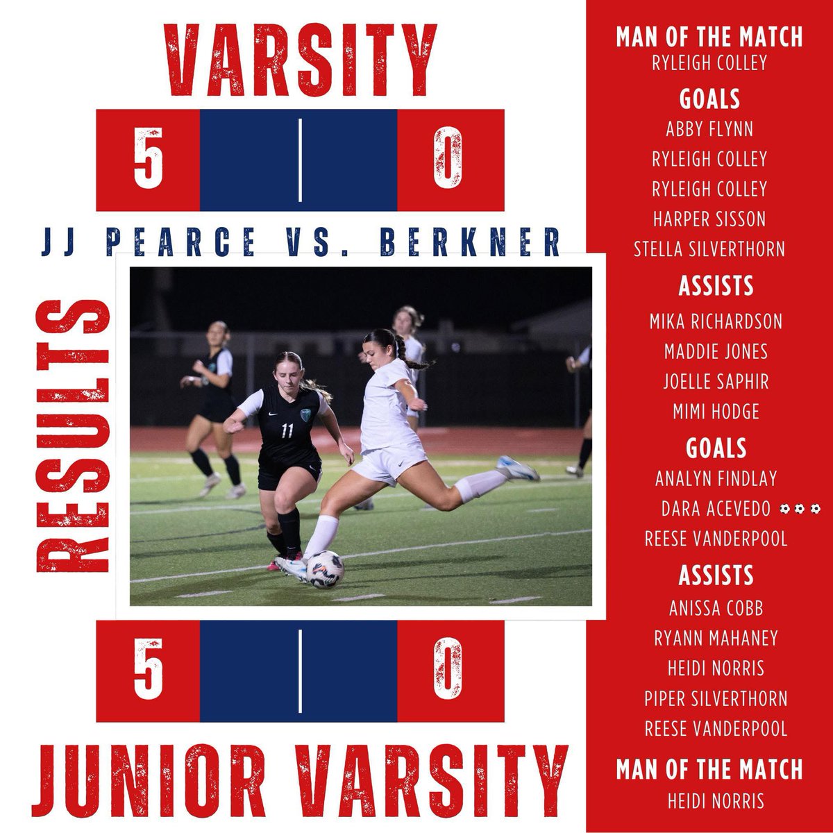 5-0 win against Berkner! ❤️💙