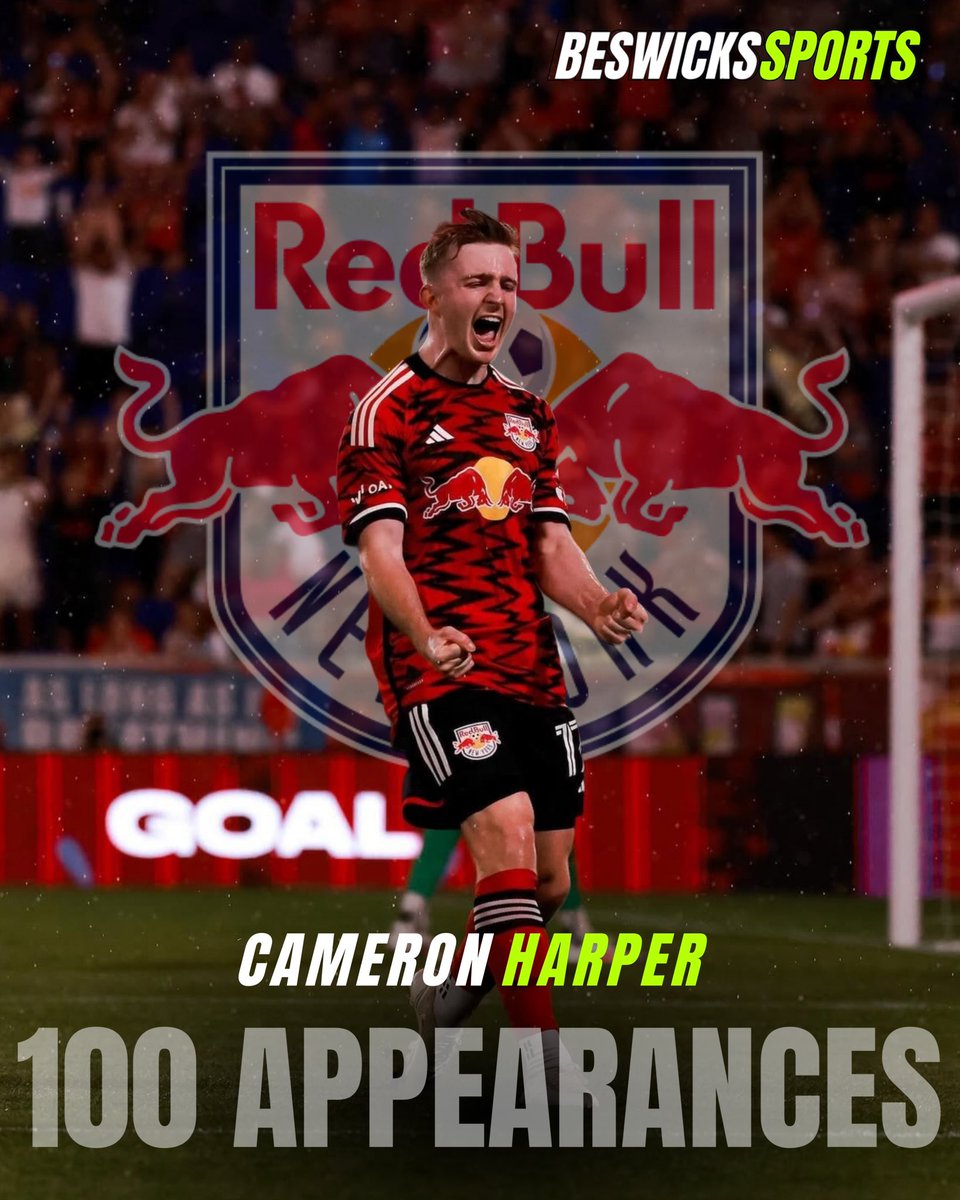 Big congratulations to our client <a href="/cameron__harper/">Cameron Harper</a> on reaching 100 appearances for <a href="/NewYorkRedBulls/">New York Red Bulls</a> 🔴🇺🇸 

#CameronHarper #NYRedBulls #100Games
