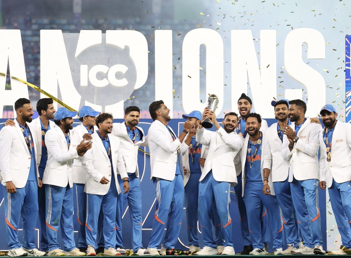 PriyalPatil98's tweet photo. Champions of Champions! 🇮🇳

#ChampionsTrophy #ViratKohli𓃵 #INDvsNZ https://t.co/A7wsC3m9ep
