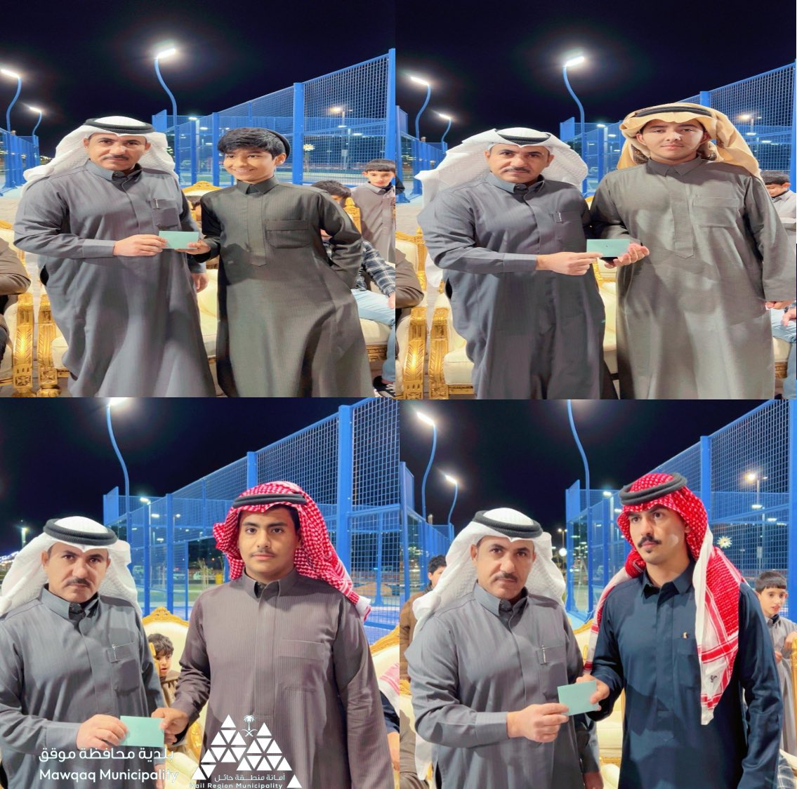 moqqaq_min's tweet photo. ✨تكريم 

صور من تكريم رئيس بلدية محافظة موقق المكلف : سعد بن متعب الشمري لـ الرعاة والمشاركين والفائزين  بكل من :
بطولة البادل الرمضانية 
بطولة بلوت موقق

#بلدية_محافظة_موقق |📸
#امانة_منطقة_حائل https://t.co/MmaWzCFKpE