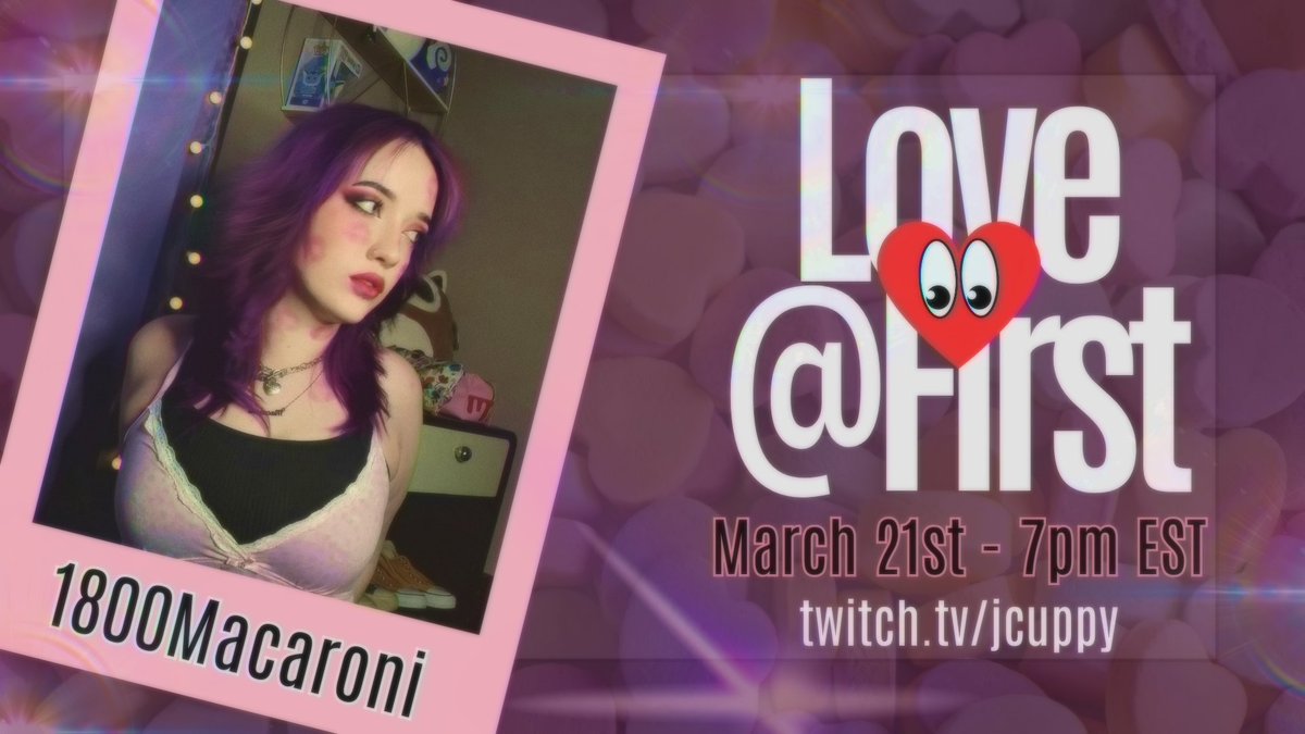 Love at first is BACK with the next great Love Interest: <a href="/1800macaroni/">Macaroni</a>!

Do you want a chance at finding love with Mac? Fill out the application linked in the replies to be considered for a contestant spot on March 21st at 7pm EST!