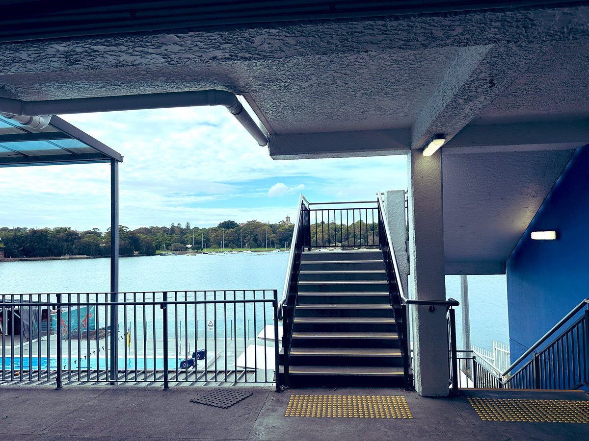 subbie's tweet photo. Excited to have finally made it to Drummoyne Olympic Pool for a swim after a run. Gorgeous pool with water &amp; birds all around. It sure is salty. 'Carved from a harbourside rock ledge by the local council &amp; opened to the public in 1902.' #swimming #bayrun #running https://t.co/mkkYL2vRXG