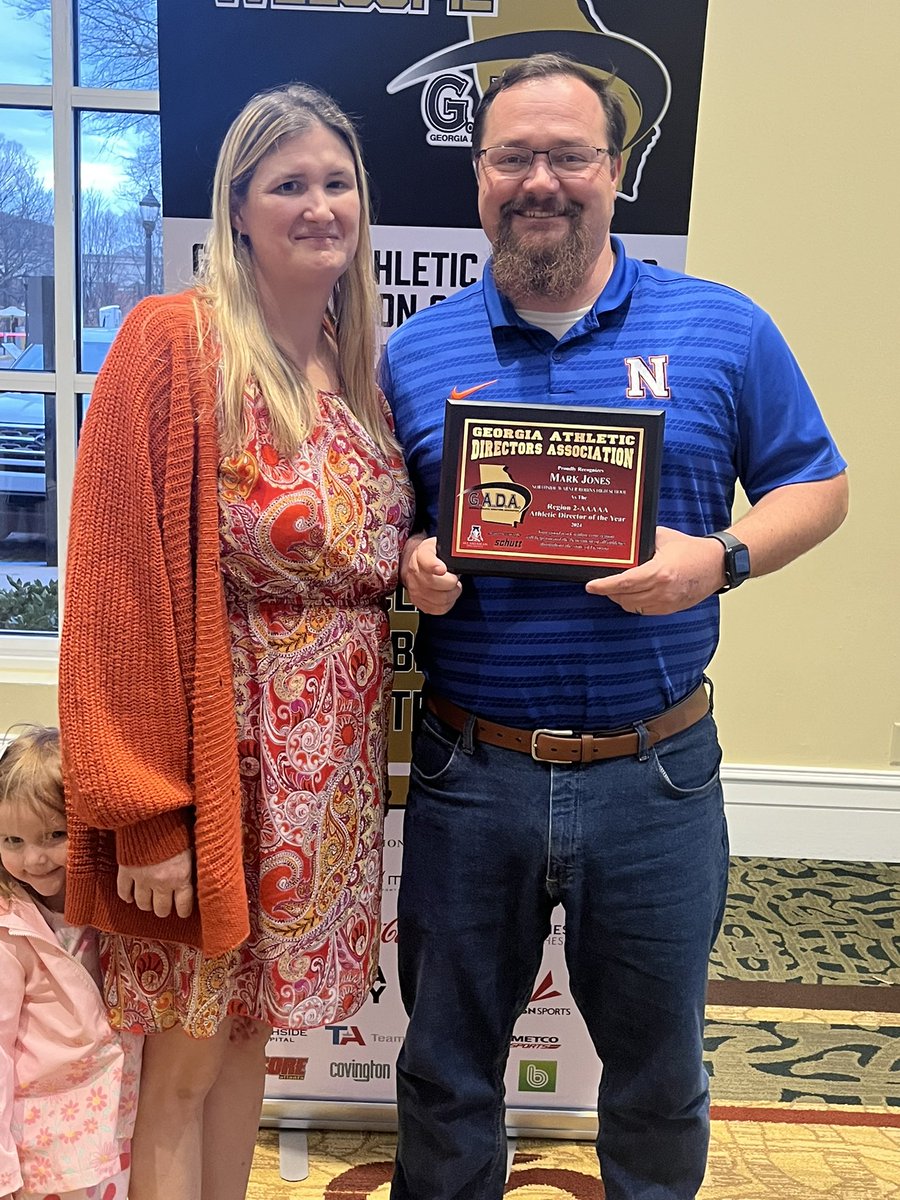 Proud to officially be recognized by the GADA as Region 2-AAAAA Athletic Director Of The Year!! Love to represent Northside High and Houston County Schools every chance I get. IGTBANE!!
