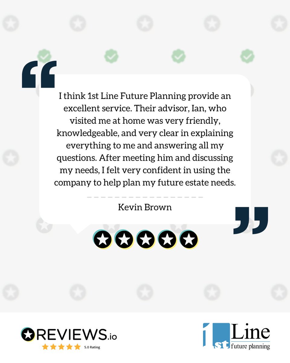 1stlinefuture's tweet photo. ๐ Our 5-star review today is from Kevin, a satisfied client who entrusted their family's future to 1st Line Future Planning.
Join Kevin in securing your legacy with confidence.
โ๏ธ 0800 009 6494
#Reviewoftheweek #Customersatisfaction #ClientTestimonial #EstatePlanning https://t.co/iLtBzKNbGG