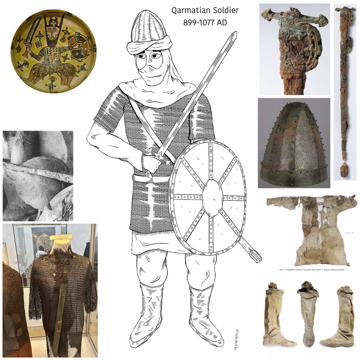 My recreation of a Qarmatian infantryman based off of Sasanian and Medieval Middle Eastern arms and armor