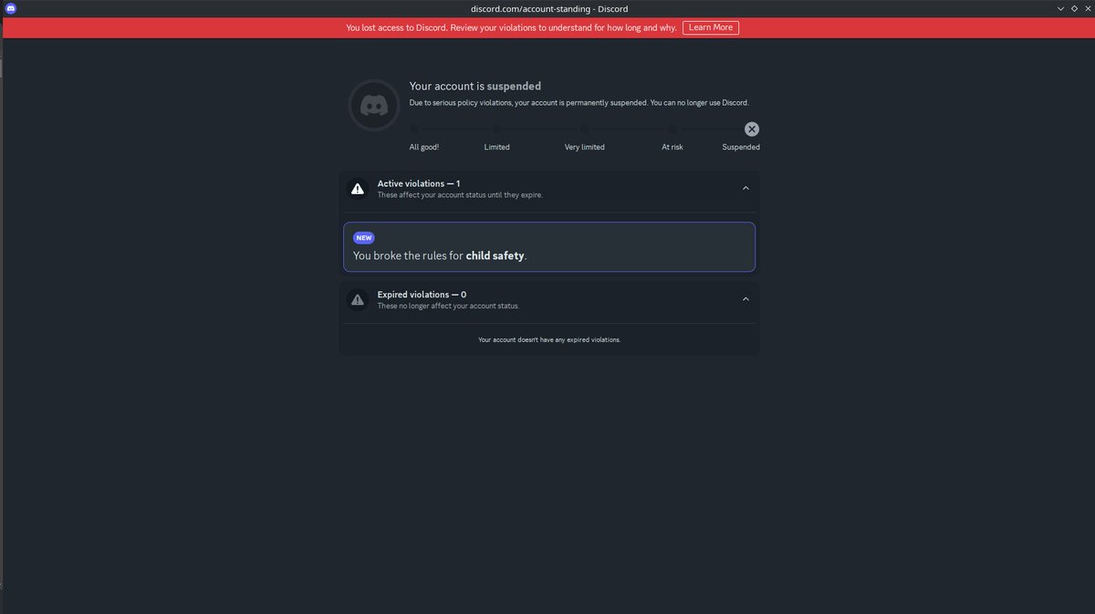 crazys_corner's tweet photo. @discord thanks i guess, no warning or explanation - been using the platform since 2018 and run @saharacompute on there... https://t.co/YYRvPDjApk