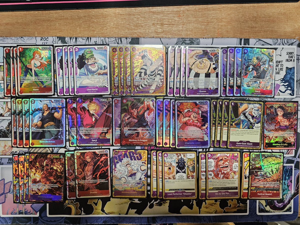 PGH_Tyler's tweet photo. I'm happy to say I finally topped again since set 2! Came in 32nd in day 2 of one piece day. 
R1 BY luffy L
R2 Kat W
R3 Lucci W
R4 Doffy W 
R5 Nami W
R6 Enel W
R7 Doffy L 
R8 BY luffy W
R9 shanks W https://t.co/zCaqymu9Xn