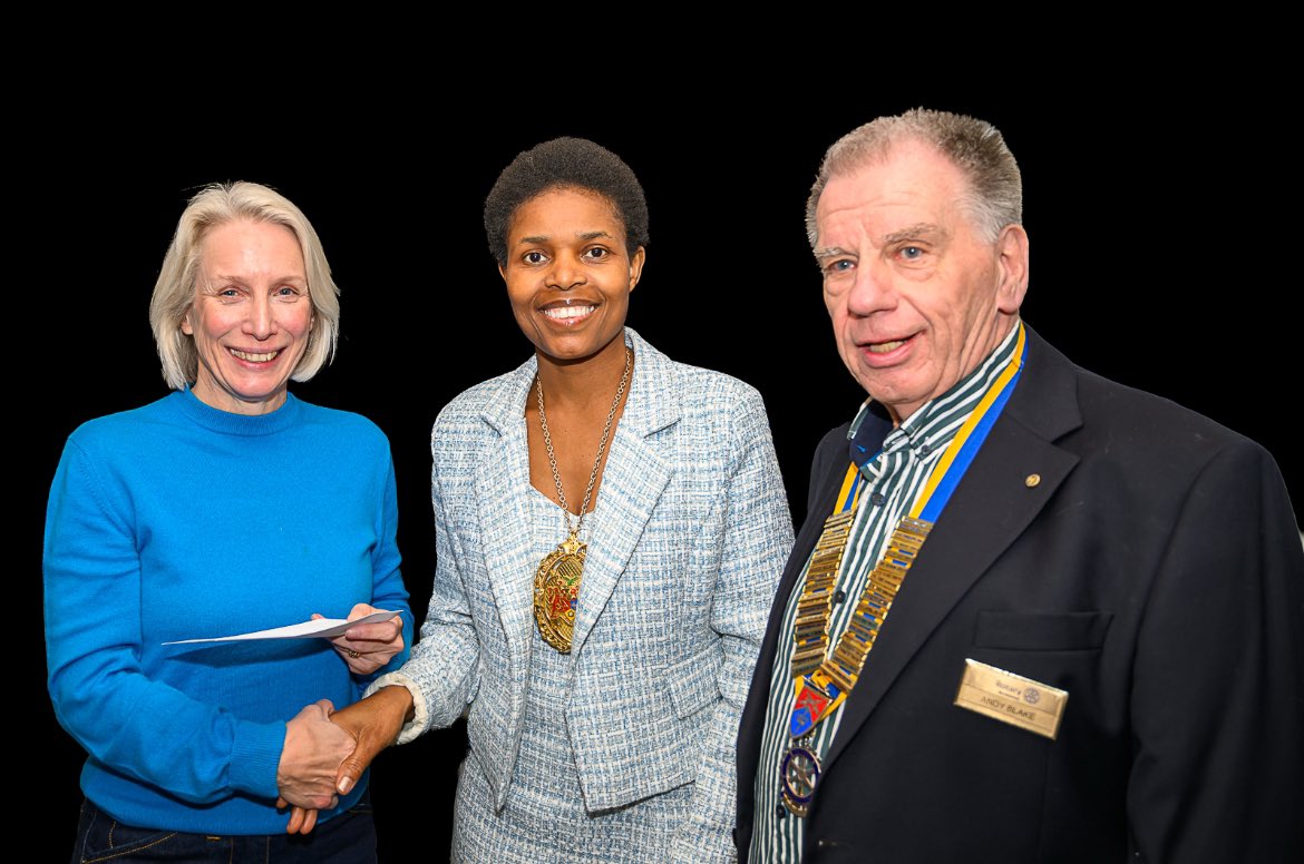 Thank you to Rushmoor Rotary who presented us with a cheque for £200 last month for our help with the Christmas santa collections! <a href="/RotaryFarnb/">Farnborough Rotary Club</a>