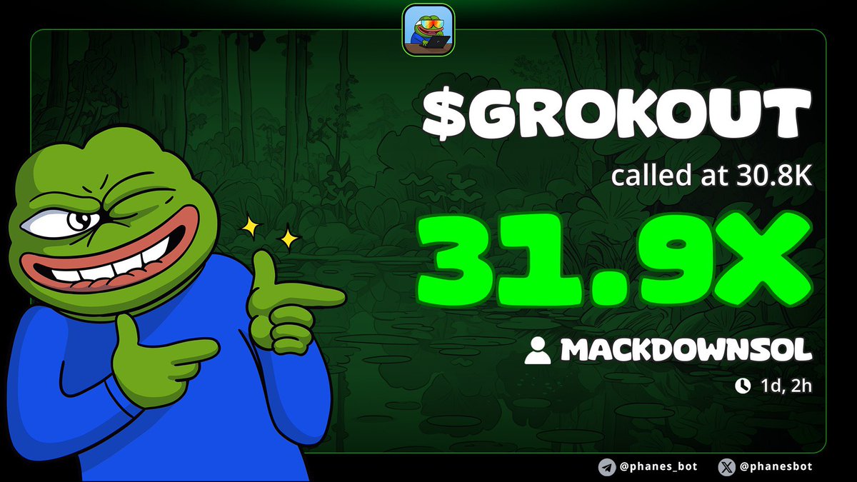$GROKOUT absolutely cooking 

Don’t fade me anon 👻