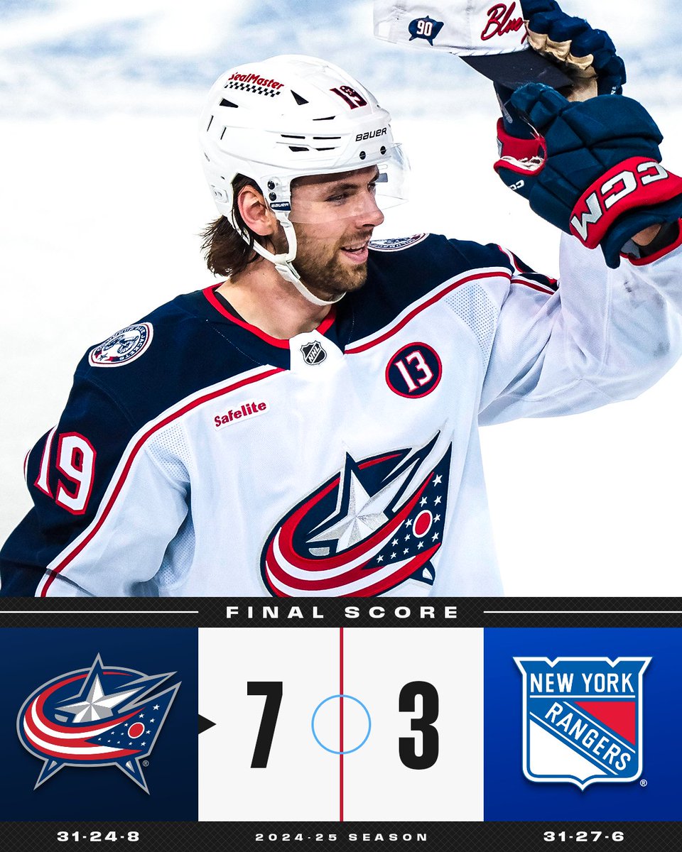 That's a BIG win for the <a href="/BlueJacketsNHL/">Columbus Blue Jackets</a>‼️