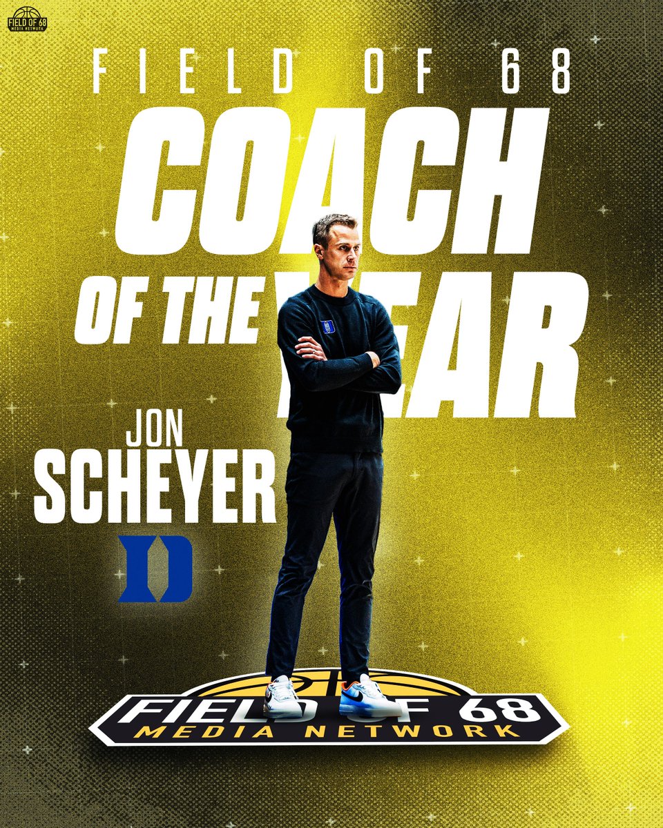 🏆 National Coach of the Year 🏆

<a href="/DukeMBB/">Duke Men’s Basketball</a>'s Jon Scheyer is your <a href="/TheFieldOf68/">The Field of 68</a> Coach of the Year 👏