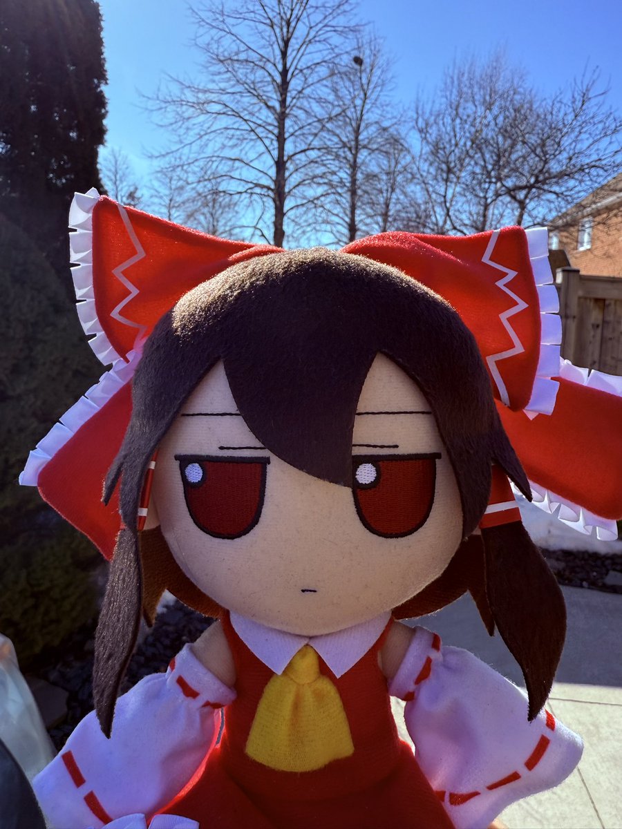 dailyreimu's tweet image. Cold ᗜ_ᗜ 

#fumo #reimu #touhou #fumofumo #ふもふも
