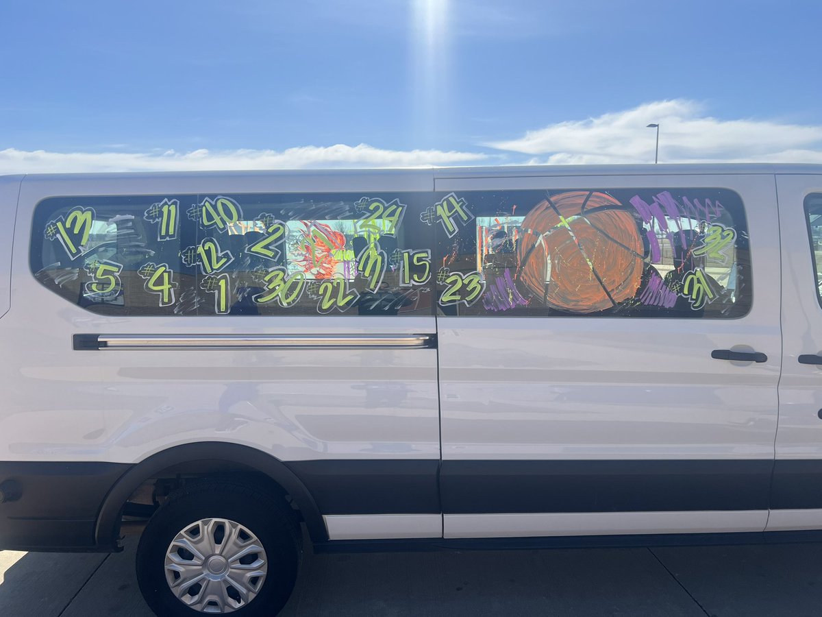 Add we are off to Carver Hawkeye Arena to practice before getting to DesMoines!  Great send off with great community/family support!  Go Sabers!