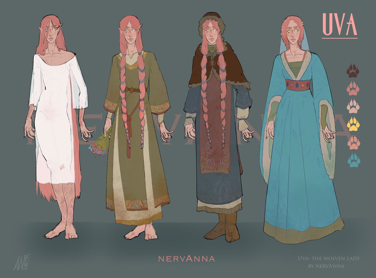 anna_nerv's tweet photo. Reference sheet for Uva, the main character in my comic
#reference #OC #reference_sheet #medieval #DarkFantasy #RefSheet #Werewolf #characterdesign #character https://t.co/t9BPke1gO5