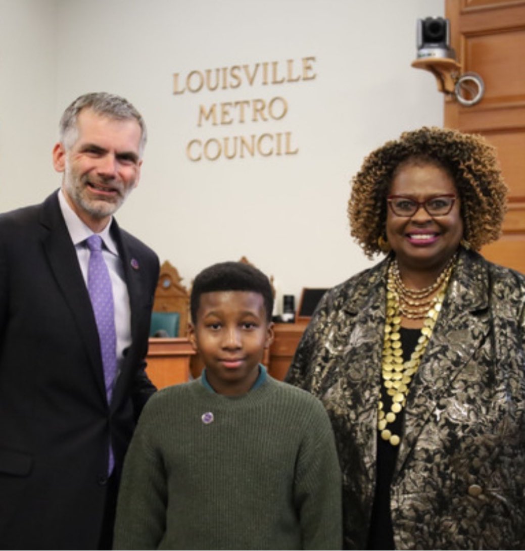 This week at the Metro Council Meeting, Councilman Markus Winkler from District 17, introduced Elshama Ganza, a student from Zachary Taylor Elementary School, who served as a page. Mr. Ganza is a resident of District 7, and his school is located in District 17. <a href="/CSSJCPS/">JCPSCSS</a> <a href="/jcps/">Josiah Smith</a>