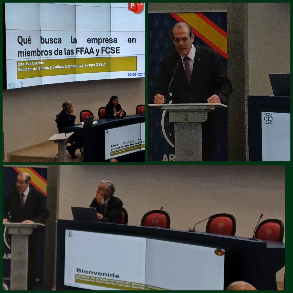 RAGCEasociados's tweet photo. @RagceMadrid asiste a la jornada informativa sobre la inserción laboral de militares y fuerzas de seguridad en el sector privado
La sede del Cuartel General de la Armada-Madrid acogió el pasado jueves una jornada informativa organizada por la Asociación @AveCirculo
@guardiacivil https://t.co/gOdeNG91Dh