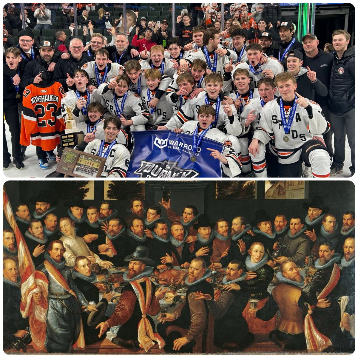 <a href="/MHSSpuds/">Moorhead Spuds</a> The Banquet of the St Adrian Militia Company in 1610, by Frans Pietersz de Grebber, 📸 by Dean Haugo