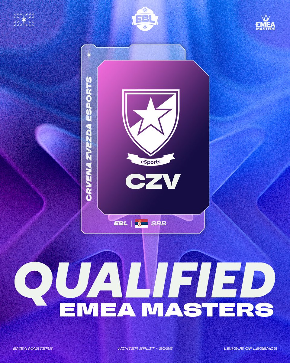 EMEA Masters (@emeamasters) on Twitter photo Another contender enters the Summoner's rift!
Representing <a href="/FortunaEsports/">Fortuna Esports #EBL2025</a>, welcome <a href="/czvesports/">Crvena zvezda Esports</a> at EMEA Masters! Another contender enters the Summoner's rift!
Representing <a href="/FortunaEsports/">Fortuna Esports #EBL2025</a>, welcome <a href="/czvesports/">Crvena zvezda Esports</a> at EMEA Masters!