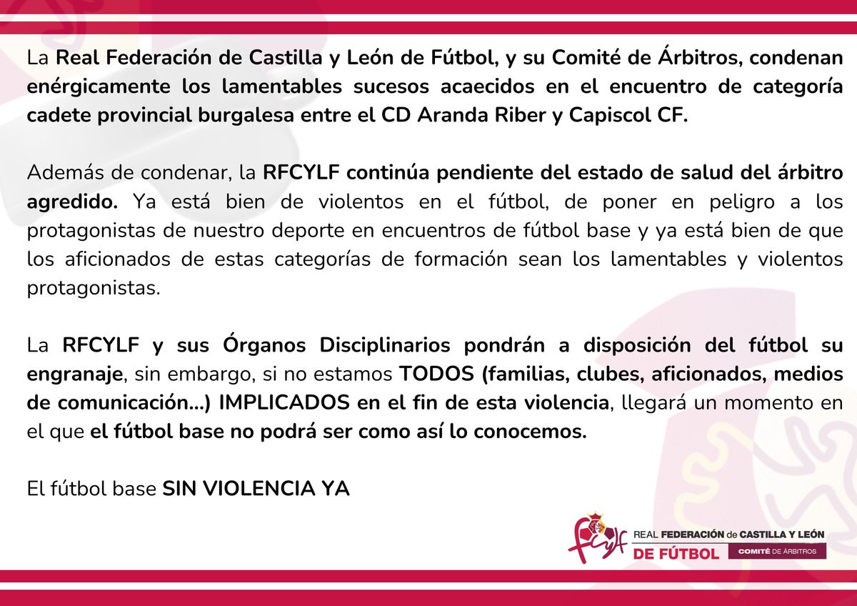 FCyLF's tweet photo. ❌ El fútbol base #𝗦𝗜𝗡𝗩𝗜𝗢𝗟𝗘𝗡𝗖𝗜𝗔𝗬𝗔    

@FCyLF https://t.co/D1fMQoeJGR