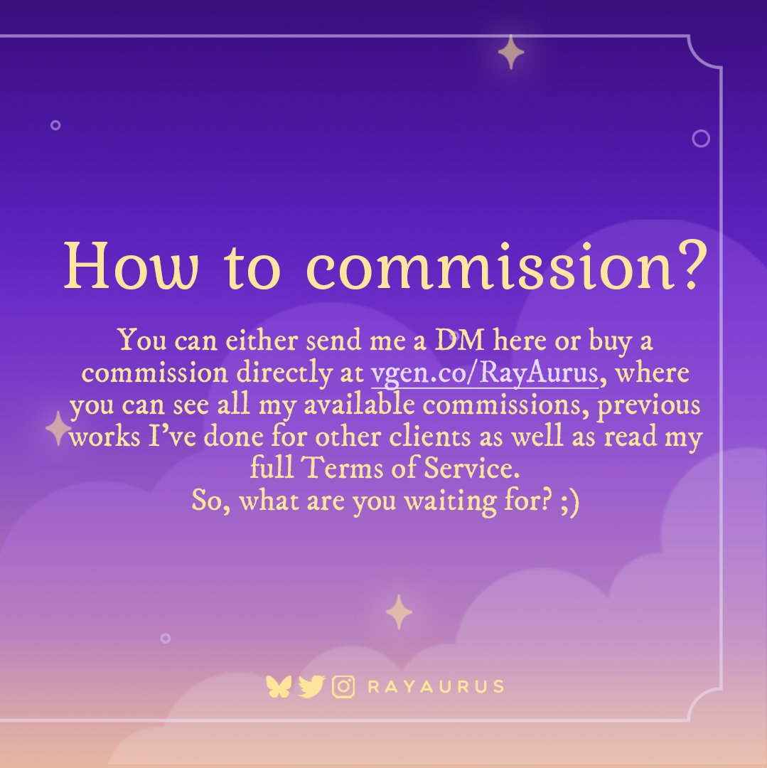 RayAurus's tweet photo. Hello everynyan!
I'm back with commissions and now I'm on VGen! Trying to get verified so I can offer more comms. :D
You can check my work and prices here:
https://t.co/67XXVGNdu6

#VGen #VGenComm #VGenOpen #Commission #commissionopen https://t.co/rtNdsI9rgl