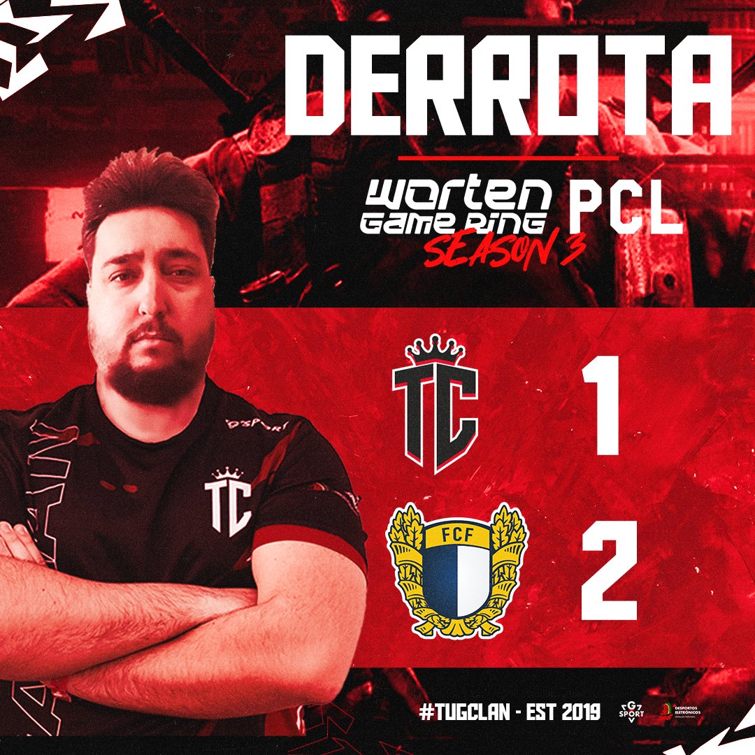 TugaClanCod's tweet photo. Não foi fácil ! 😬
Infelizmente, tivemos a nossa primeira derrota desta Season @WGRPCL
@TugaClanCod 1 - 2 @famaesports
Vamos voltar mais fortes que nunca!
BORA BORA!
#TugaClanCod #WGRPCL https://t.co/ciVcLo7UML