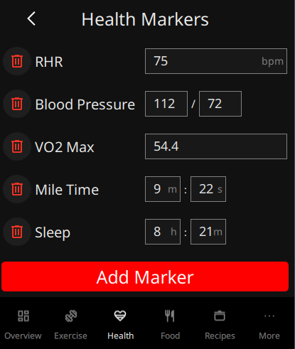 OpenFitnessPal's tweet photo. Track important health markers easily, and view their progress over time. https://t.co/4nTjKnNtR0