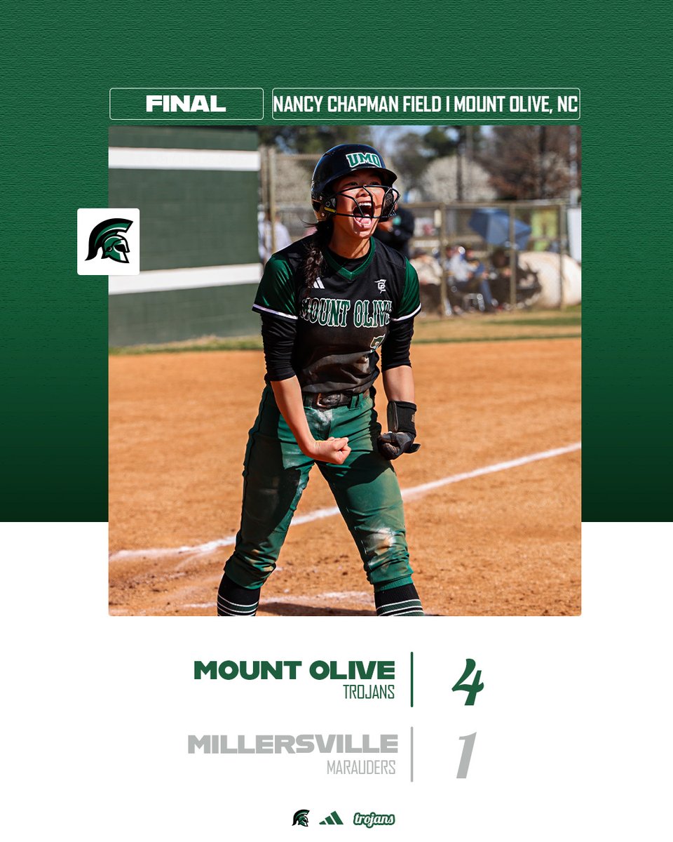 UMOAthletics's tweet photo. 𝐆𝐚𝐦𝐞 1⃣ 𝐠𝐨𝐞𝐬 𝐭𝐨 𝐭𝐡𝐞 𝐓𝐫𝐨𝐣𝐚𝐧𝐬!

UMO scores three runs in the bottom the fifth to pick up  its 10th win of the season.

Hodge (4-2) tosses her second complete-game of the week! https://t.co/th53Q5ygwQ