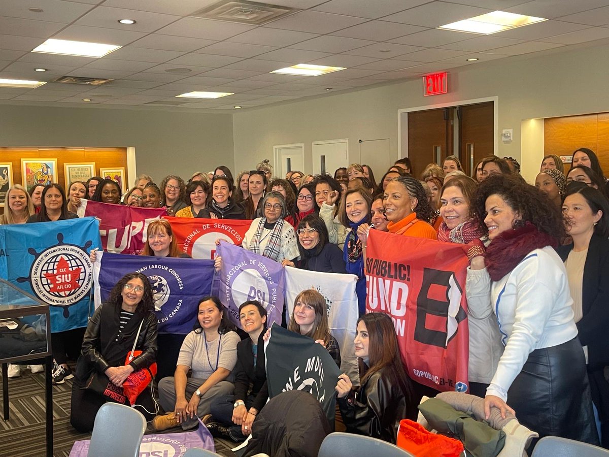 Trade union gathering in New York #UNCSW to fight for gender equality which includes freedom of association, collective bargaining and the right to strike. 
<a href="/CTFFCE/">CTF/FCE</a> <a href="/eduint/">Education International</a>