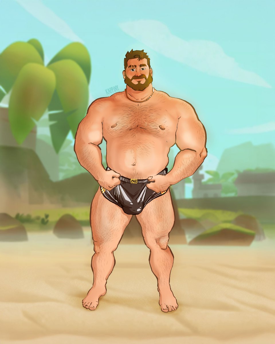 🌊👨‍🌾 Mark's Wardrobe Wonderland: Slide for a different farming fashionista every time! From speedos to... well, you'll just have to see! 😏✨

This piece was a labor of love that started ages ago and got put on the back burner. Should I make some more?💙🏝️