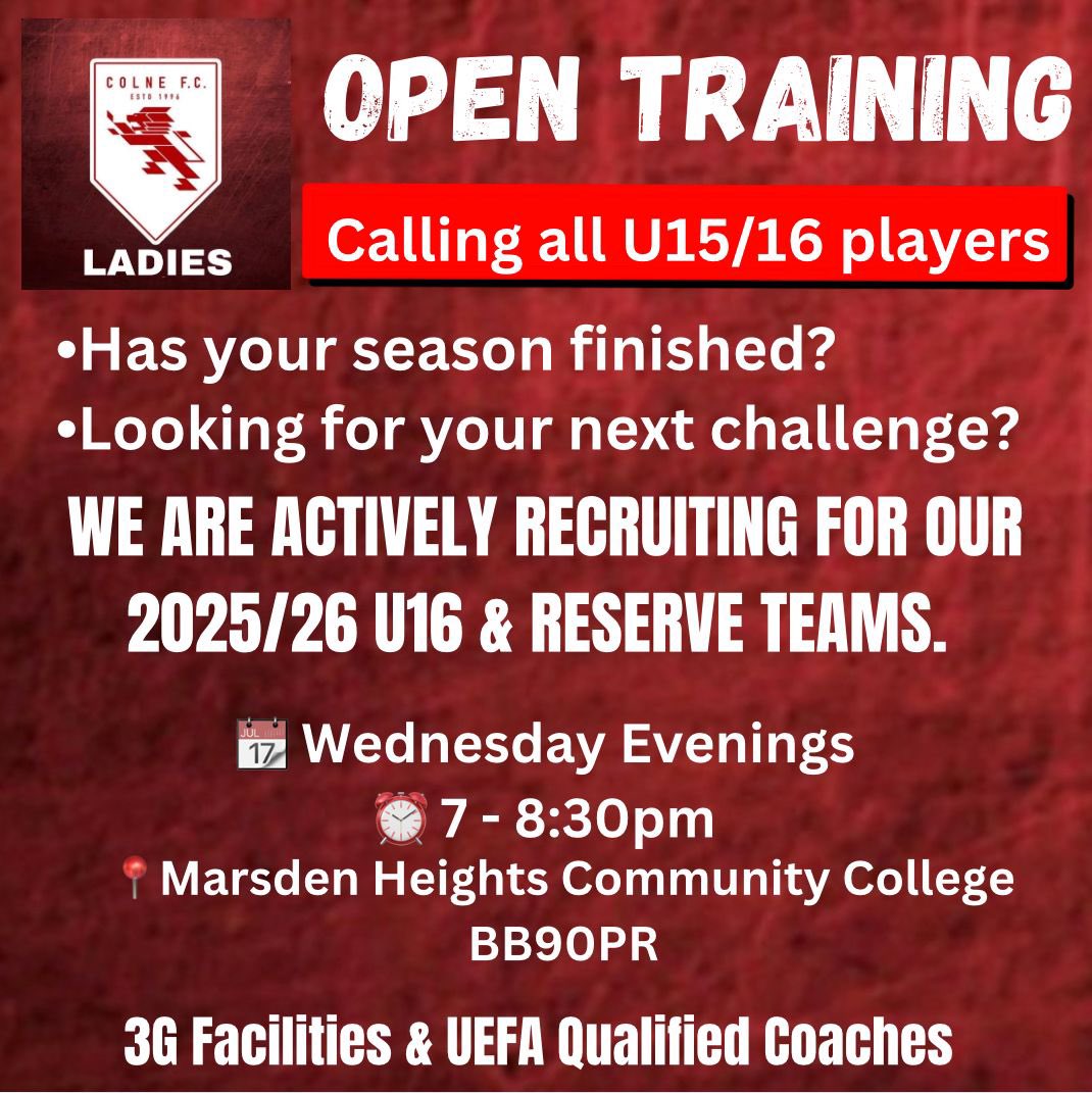 Colne FC Ladies & Girls tweet media