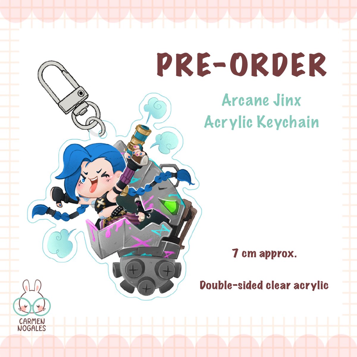 CarmeNogales's tweet image. 💙💣PREORDER💣💙

Preorders open for my Jinx keychain!.

Get it here: etsy.com/es/listing/187…

Ending March 16th! 

#Arcane #jinx