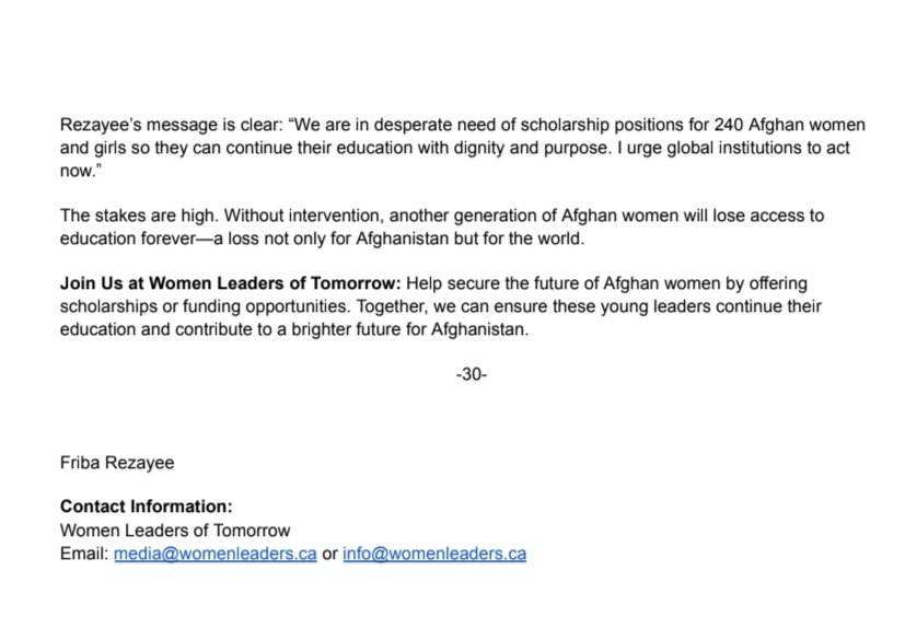 Friba Rezayee (@fribarezayee) on Twitter photo For immediate release!
Shutting down the <a href="/USAID/">USAID</a> funding was wrong. It has a devastating impact on Afghan women's education. Now both the Taliban and the US have shut down education for them. <a href="/USATODAY/">USA TODAY</a> <a href="/EduCannotWait/">Education Cannot Wait</a> <a href="/elonmusk/">Elon Musk</a> you CAN undo this! For immediate release!
Shutting down the <a href="/USAID/">USAID</a> funding was wrong. It has a devastating impact on Afghan women's education. Now both the Taliban and the US have shut down education for them. <a href="/USATODAY/">USA TODAY</a> <a href="/EduCannotWait/">Education Cannot Wait</a> <a href="/elonmusk/">Elon Musk</a> you CAN undo this!