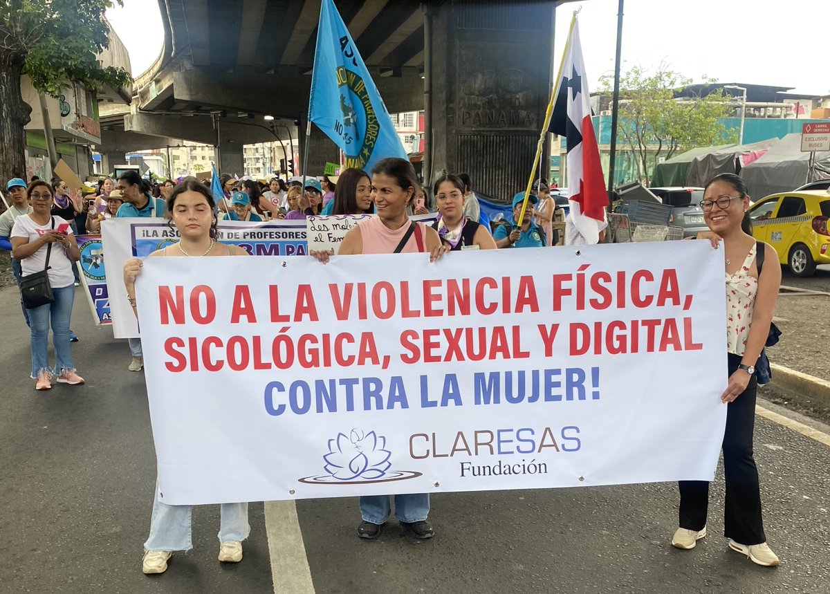 Participación de CLARESAS en la Marcha 8M de la Ciudad de Panamá (8/3/25)