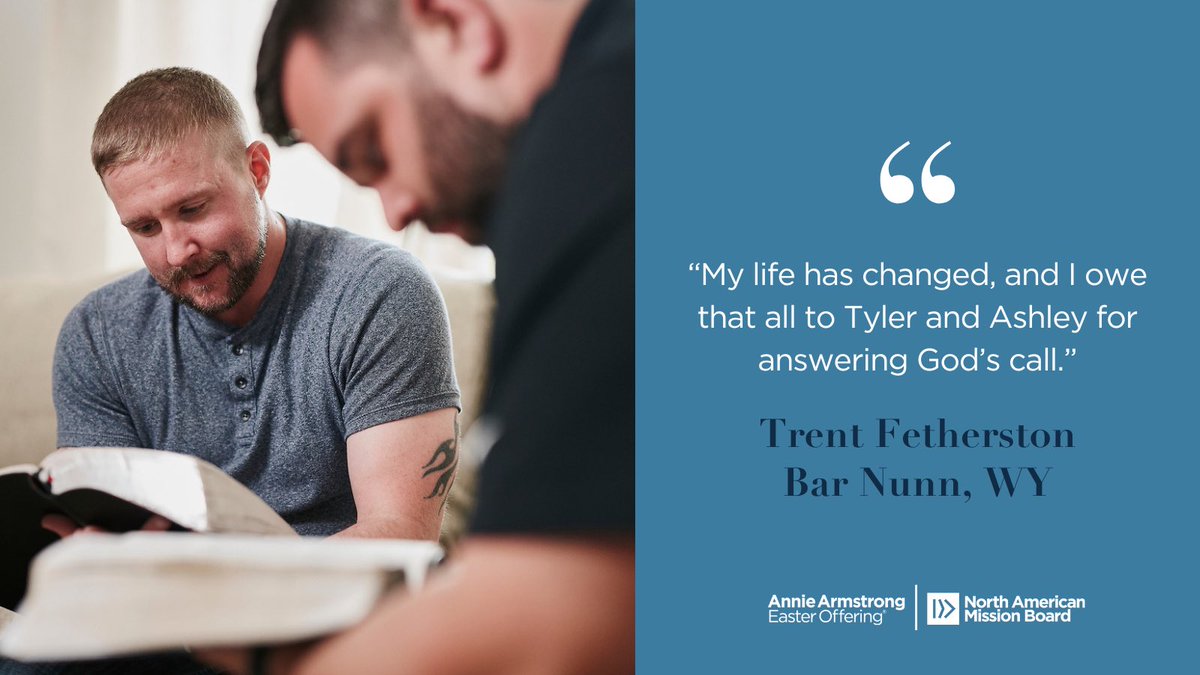 Join us as we continue to lift up our missionaries during Annie Armstrong Week of Prayer. Today, we are praying for Trent Fetherston in Bar Nunn, Wyoming. May God strengthen and guide him as he shares the Gospel in this community. 🙏 #AnnieArmstrong #WeekOfPrayer <a href="/NAMB_SBC/">NAMB</a>