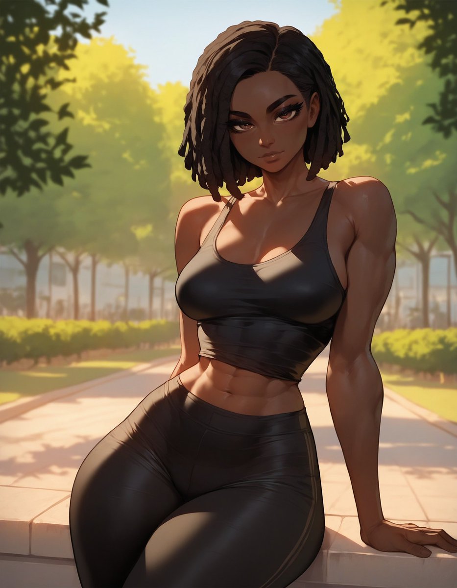 *Amara has been walking around the park, at the same time a few males staring at her without making her noticing it*