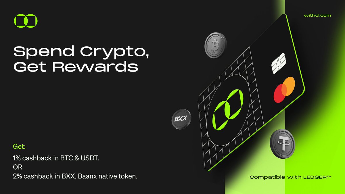 Why spend money and get nothing back when you can spend crypto and get: ✔️  1% cashback in BTC & USDT. or ✔️ 2% cashback in BXX, Baanx native token.  Only on Crypto Life Card.