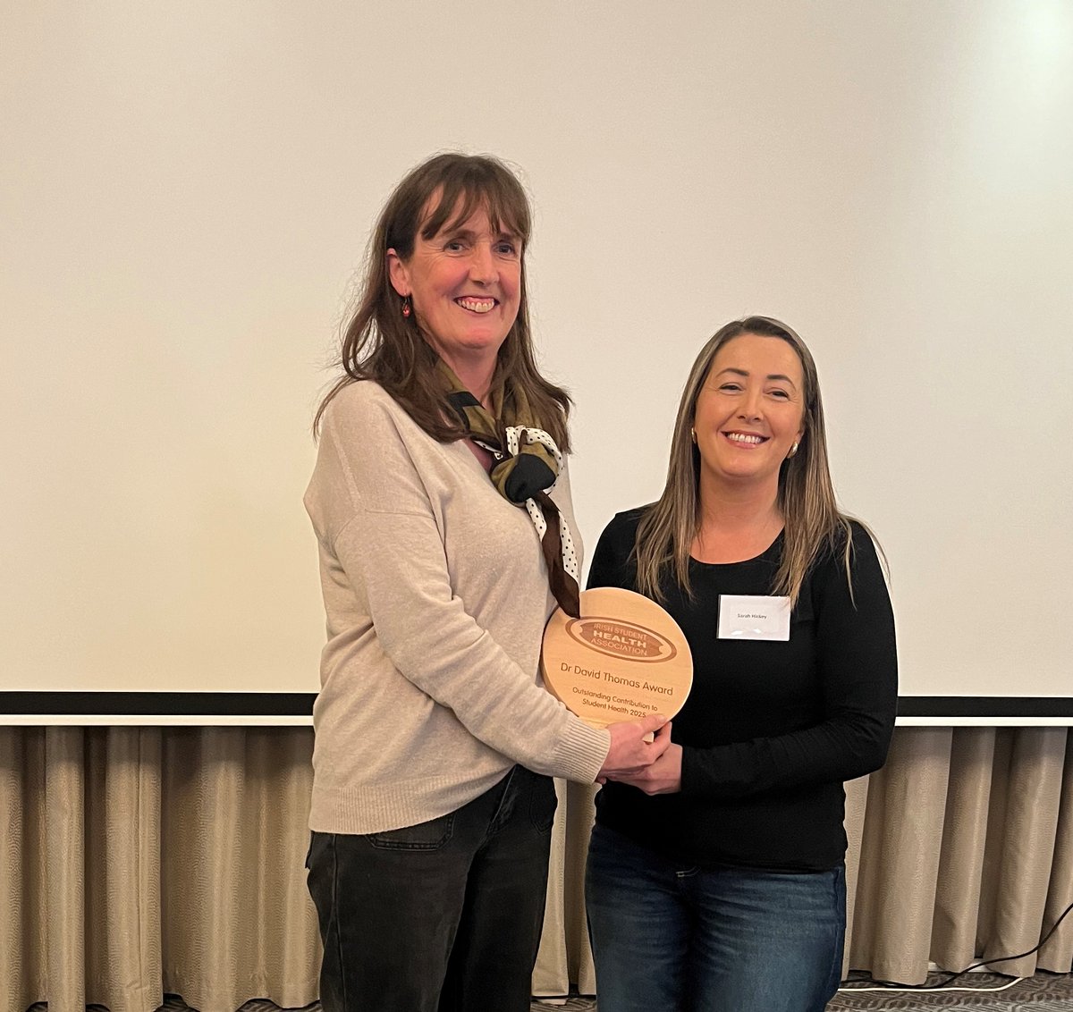 Warmest congratulations to Nurse Sarah Hickey from MTU who was presented with the Dr. David Thomas Award for Outstanding Contribution to Student Healthcare 2025, by ISHA President, Dr. Judy Dwyer <a href="/MTU_ie/">Munster Technological University</a> <a href="/UCCstudnthealth/">UCC Student Health</a> #ISHA2025