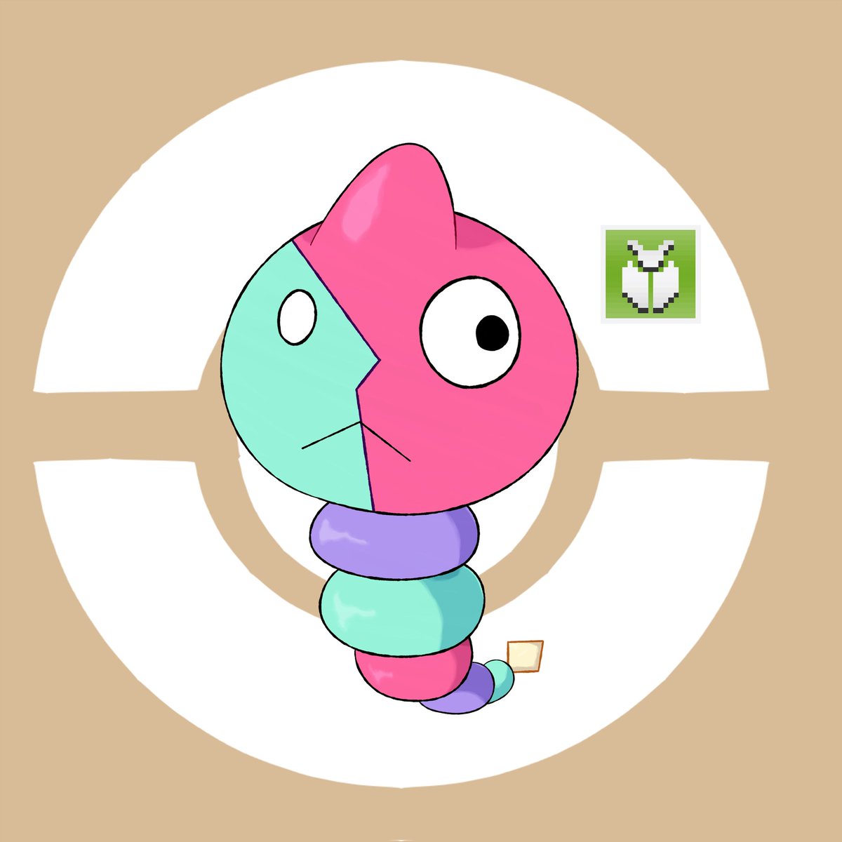 skibidi_pixel's tweet image. Im back with Fakemons!!!
This one is based on cubism and abstract art, something that will be shown more on its evolutions
Now, this time i couldnt come up with a name, so what should I name this silly specimen? Pls suggest names in the comments :)
#Fakemon #BugType #Pokemon