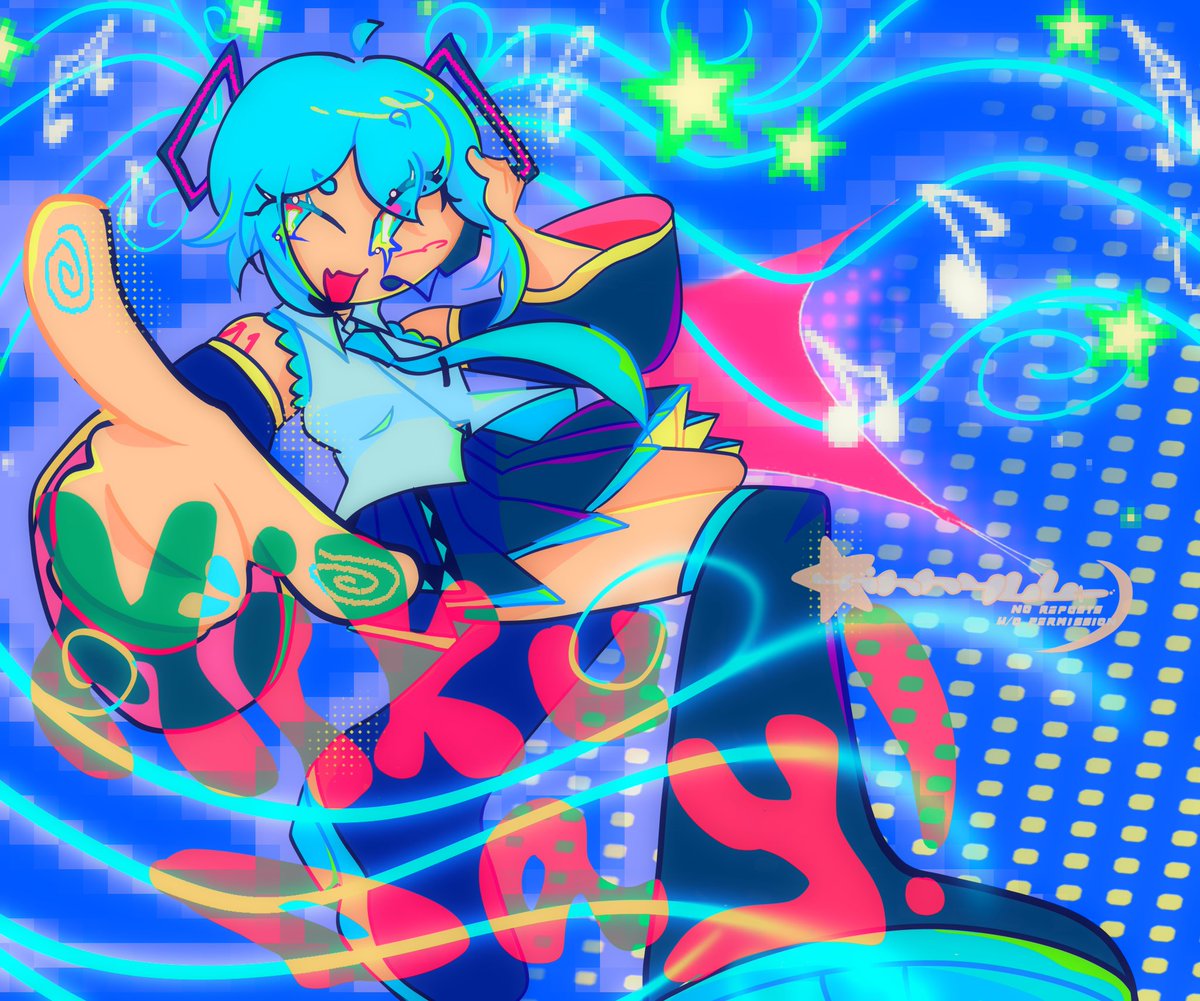 Vinnyll_art's tweet image. Happy miku day !! 
.
.
.
#MikuDay #HatsuneMikuDraw #miku #digitalart