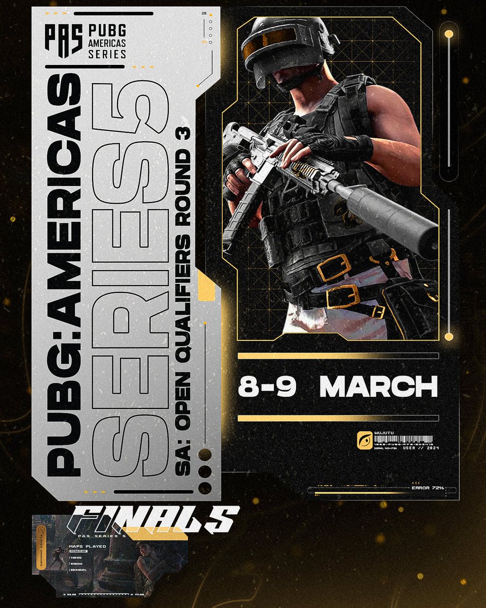 🐉 🪂 | #WuJuTuPUBG are locked in and ready to drop into the final six games of the <a href="/PUBGEsports/">PUBG Esports</a> AMERICAS SERIES 5 South American qualifiers! 

⏰ | 5:00 PM CST / 7:00 PM BRT

#WuJuTu #FearlessJourney #PUBG #PUBGEsports