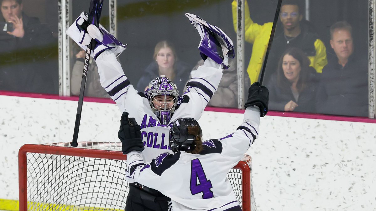 NESCAC's tweet photo. 🏆NESCAC Women's Ice Hockey   

Champions
@AmherstMammoths 

Mammoths win their sixth NESCAC title in program history with a 1-0 victory over Middlebury.

Stats > https://t.co/ru8pMiVe0s

Photos: Jim Pierce https://t.co/OAEFpujT1y