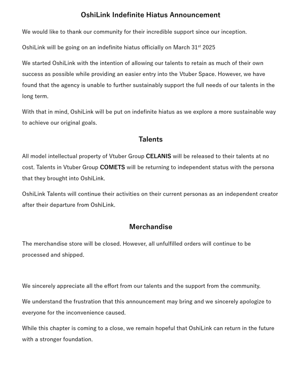 【ANNOUNCEMENT】