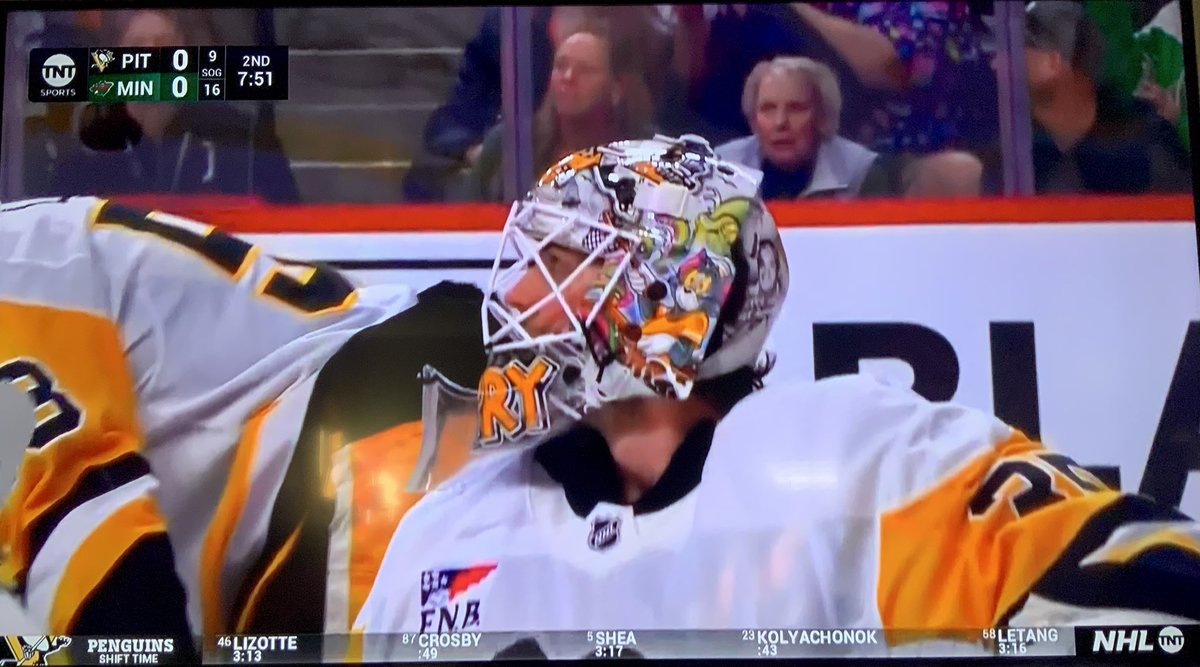 Ramza_2's tweet image. God bless this woman but why does this seem so strange to me?!? #OnTheGlass @NHL_On_TNT @mnwild @penguins