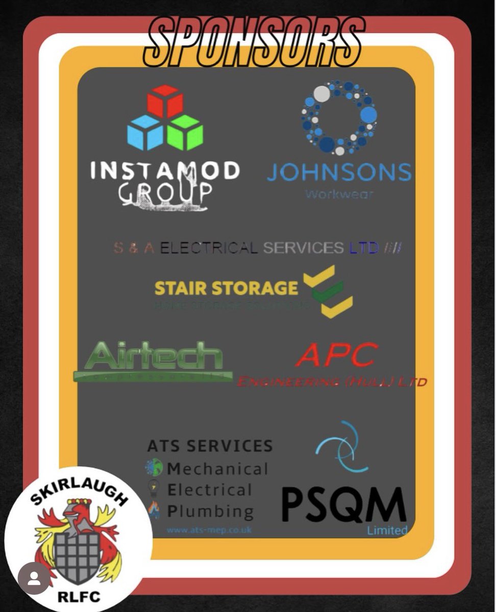 Huge thank you to our 2025/2026 team sponsors 🖤💛