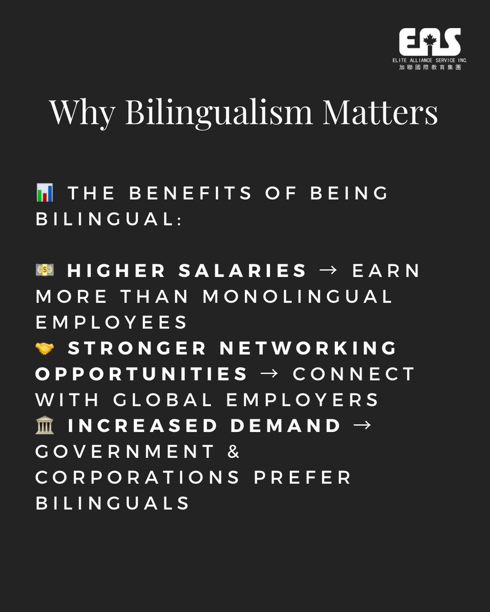 EASGroup's tweet photo. 🚀 Bilingual professionals are in demand! Learning French can increase your salary and job prospects in Canada and beyond.

💡 Want to boost your career? Comment "🗣️" below! #BilingualJobs #FrenchForWork #CareerSuccess https://t.co/5kjdrzzNHw