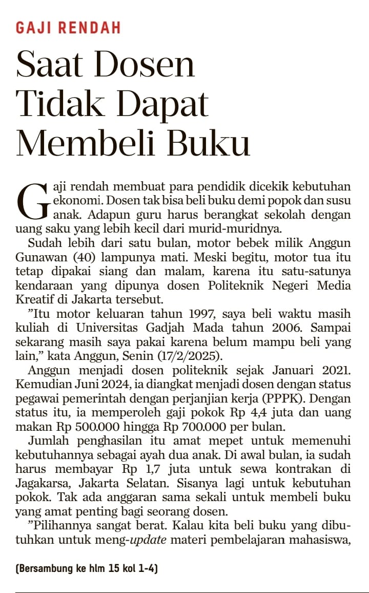Kompas pagi ini. 

Apa kabar Universitas dan ilmu pengetahuan kalau begitu. ☹️

Kompas, 10/3/2025.