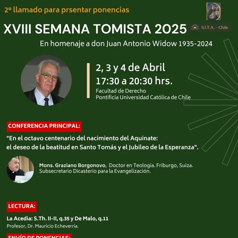 SITA - Società Internazionale Tommaso d'Aquino (@sitaroma1978) on Twitter photo S.I.T.A. CHILE: XVIII SEMANA #TOMISTA 2025
sitaroma.com/it/news-e-cont…
<a href="/SITAROMA1978/">SITA - Società Internazionale Tommaso d'Aquino</a> <a href="/enzovitale1978/">enzo vitale</a> <a href="/LorellaCongiun1/">Lorella Congiunti</a> <a href="/ucatolica/">Universidad Católica</a>
#JuanAntonioWidow #conferencia #tomásdeaquino #centenario #Jubileo #Esperanza #teología #dicasterioparalaevangelización #GrazianoBorgonovo #información S.I.T.A. CHILE: XVIII SEMANA #TOMISTA 2025
sitaroma.com/it/news-e-cont…
<a href="/SITAROMA1978/">SITA - Società Internazionale Tommaso d'Aquino</a> <a href="/enzovitale1978/">enzo vitale</a> <a href="/LorellaCongiun1/">Lorella Congiunti</a> <a href="/ucatolica/">Universidad Católica</a>
#JuanAntonioWidow #conferencia #tomásdeaquino #centenario #Jubileo #Esperanza #teología #dicasterioparalaevangelización #GrazianoBorgonovo #información