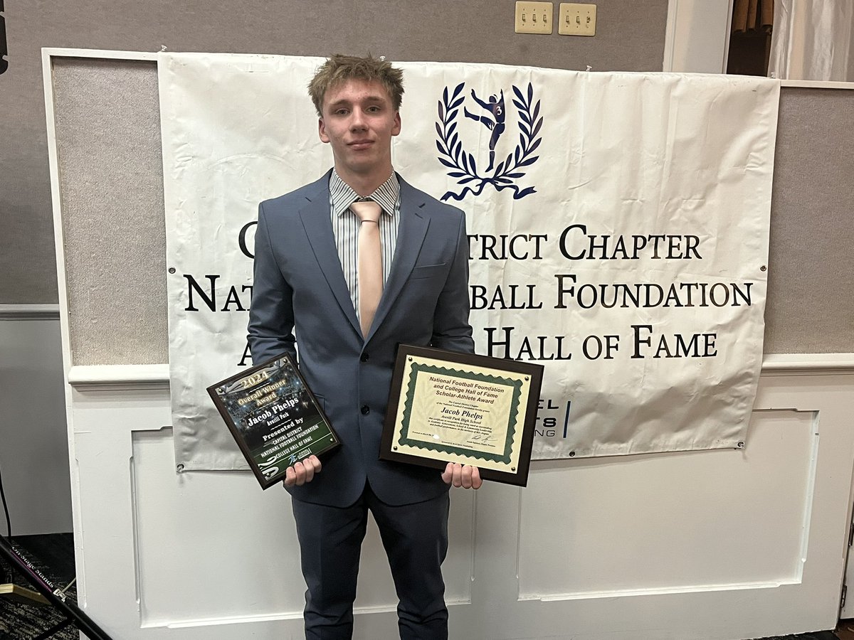APHS Football (@aphs_football) on Twitter photo Congrats to <a href="/phelpsj2899/">Jacob Phelps</a> for being named one of the overall winners at the National Football Foundation Scholar Athlete banquet today! Well done!! Congrats to <a href="/phelpsj2899/">Jacob Phelps</a> for being named one of the overall winners at the National Football Foundation Scholar Athlete banquet today! Well done!!