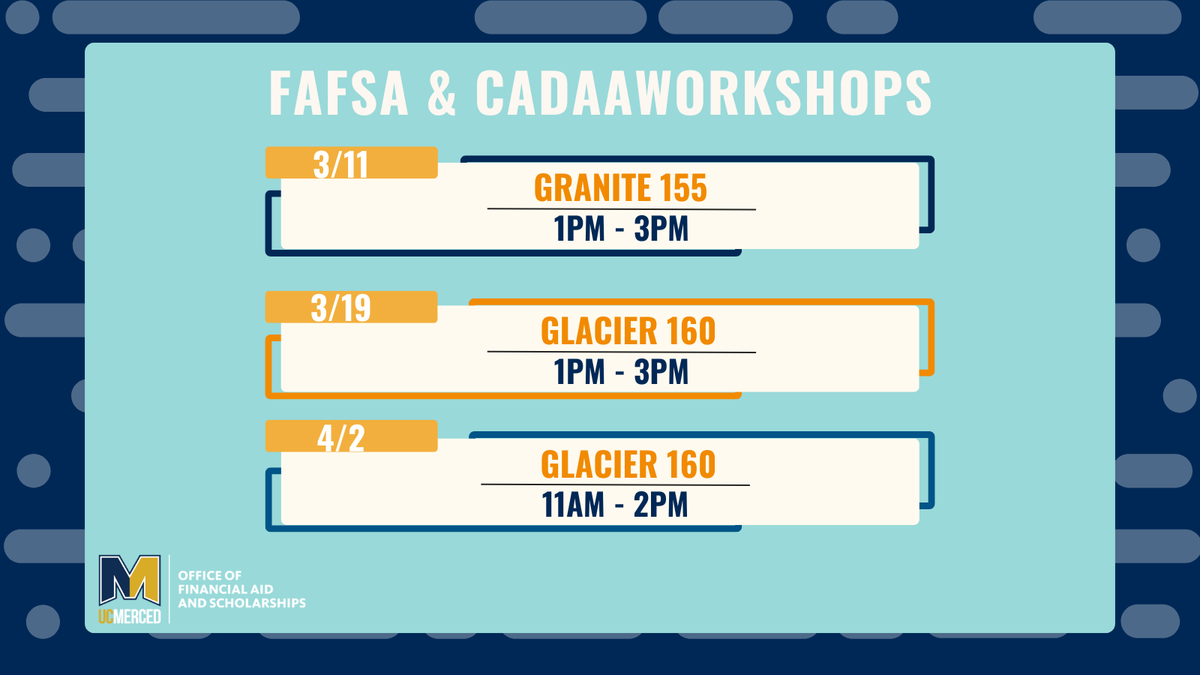 UCMOFAS's tweet photo. Great news Bobcats!🐱 🎉 The FAFSA &amp; CADAA priority deadline is  extended, and we've added 3 new workshop dates to help you out! 📅✨Join us TUESDAY from 1pm - 3pm to receive help! 💻⏲️😉 https://t.co/8ZmTSw71uX